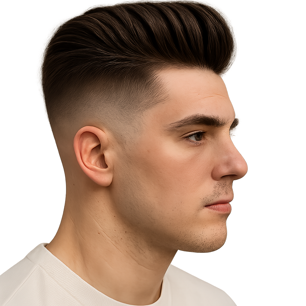 Pompadour con high fade